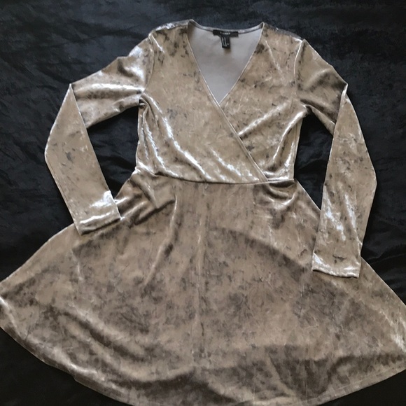 Forever 21 Dresses & Skirts - Velvet Gray Skater Dress